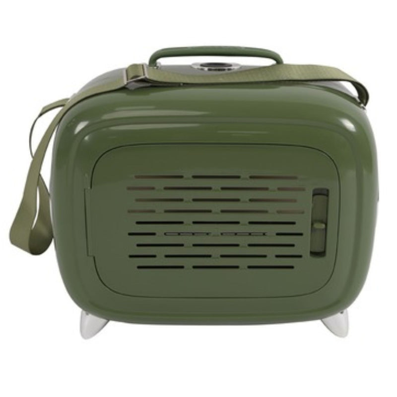 M-Pets SIXTIES TV Pet Carrier Green | PeekAPaw Pet Supplies