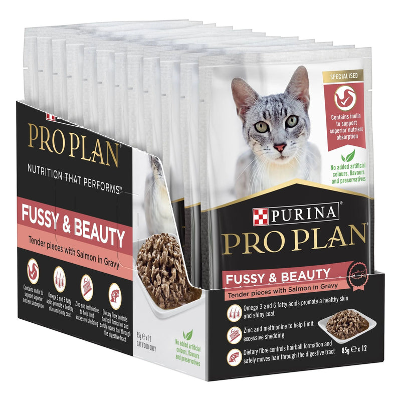 PRO PLAN Adult Fussy & Beauty Salmon in Gravy Wet Cat Food