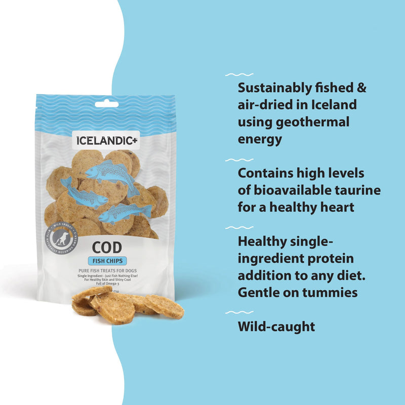 Icelandic+ Dog Treats Cod Fish Chips