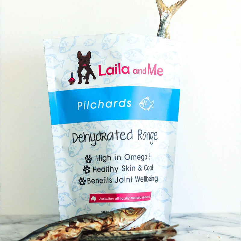 Laila & Me Dehydrated Range Cat & Dog Treats Pilchards | PeekAPaw Pet Supplies