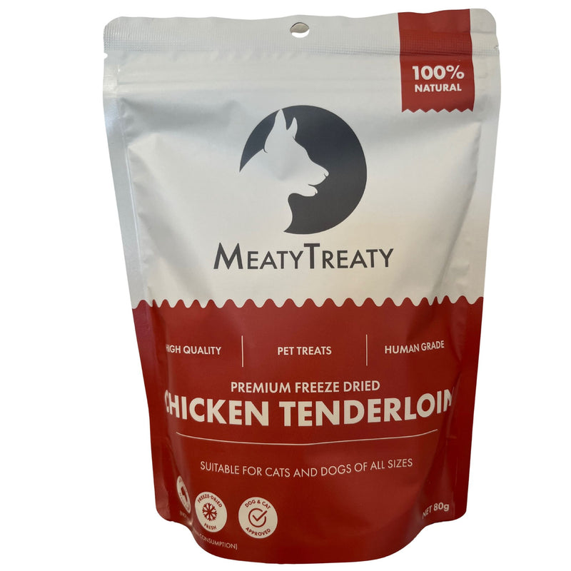 Meaty Treaty Freeze Dried Chicken Tenderloins Cat & Dog Treats