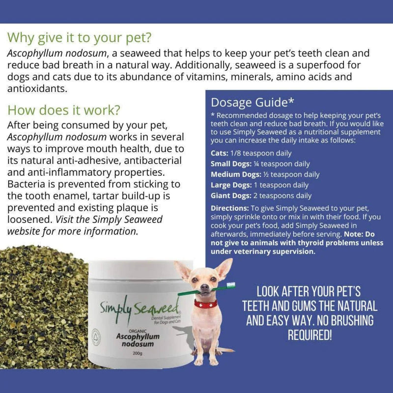 Simply Seaweed Dental Supplement for Dogs and Cats