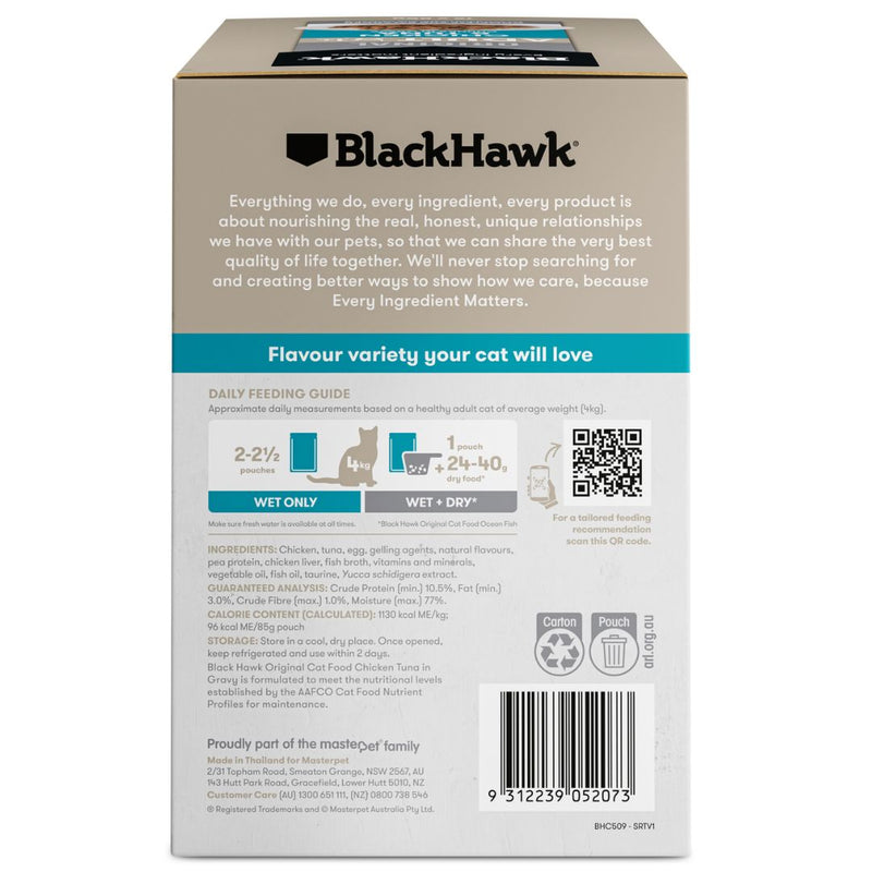 Black Hawk original Adult Wet Cat Food Chicken & Tuna | PeekAPaw Pet Supplies