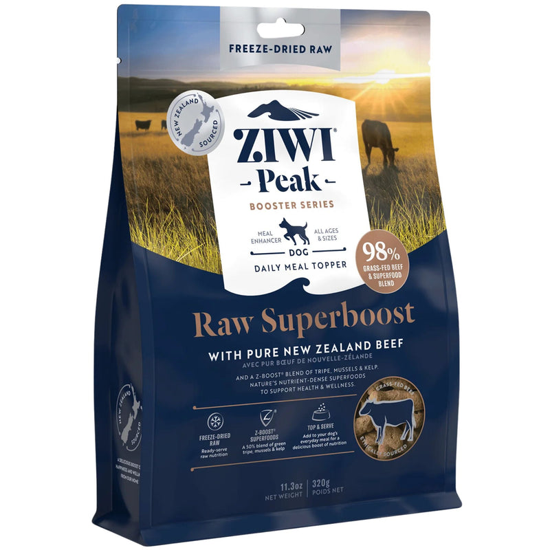 ZIWI Peak Freeze Dried Dog Boosters Raw Superboost - Beef 320g | PeekAPaw Pet Supplies