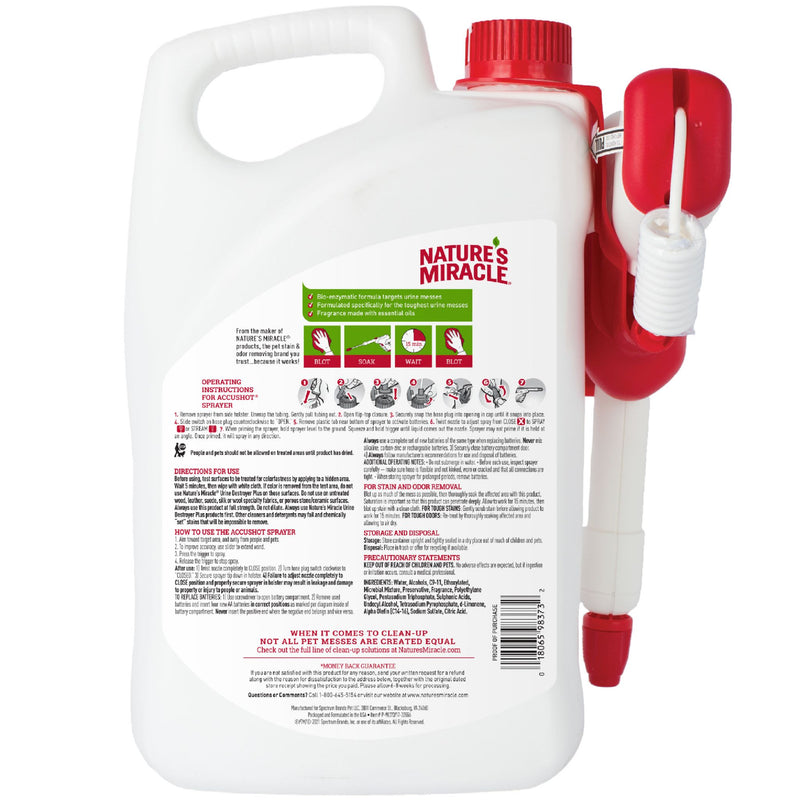 Nature's Miracle Dog Urine Destroyer Plus Trigger -5L | PeekAPaw Pet Supplies