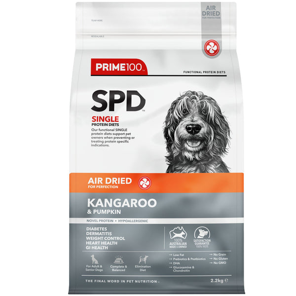 Prime100 SPD Air Dry Dog Food for Adult Kangaroo & Pumpkin