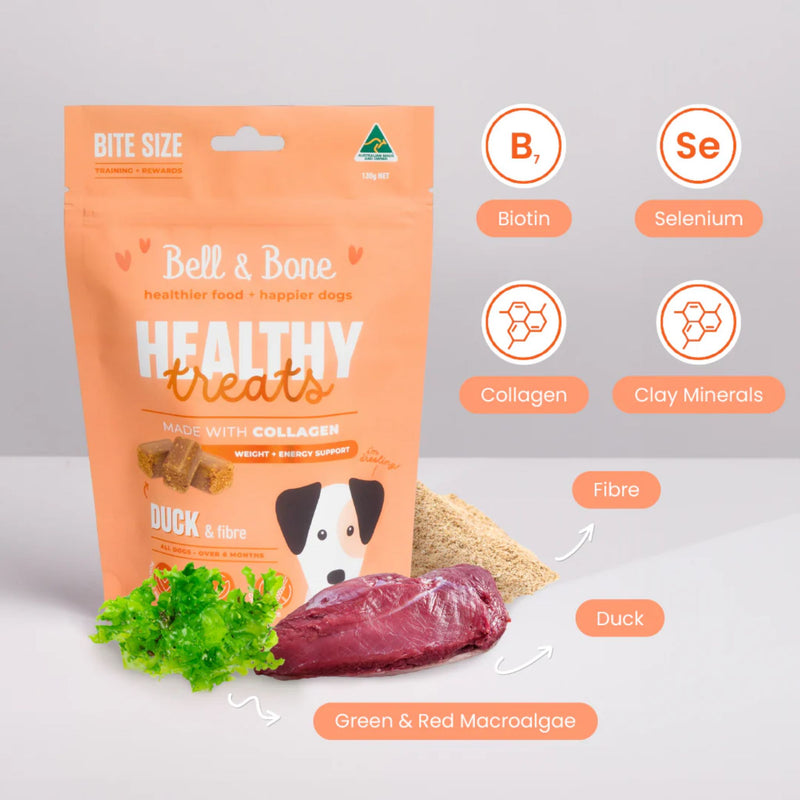 Bell and Bone Healthy Dog Treats Duck & Fibre for Weight and Energy Support