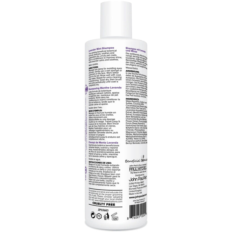 John Paul Pet Lavender Mint Conditioning Shampoo