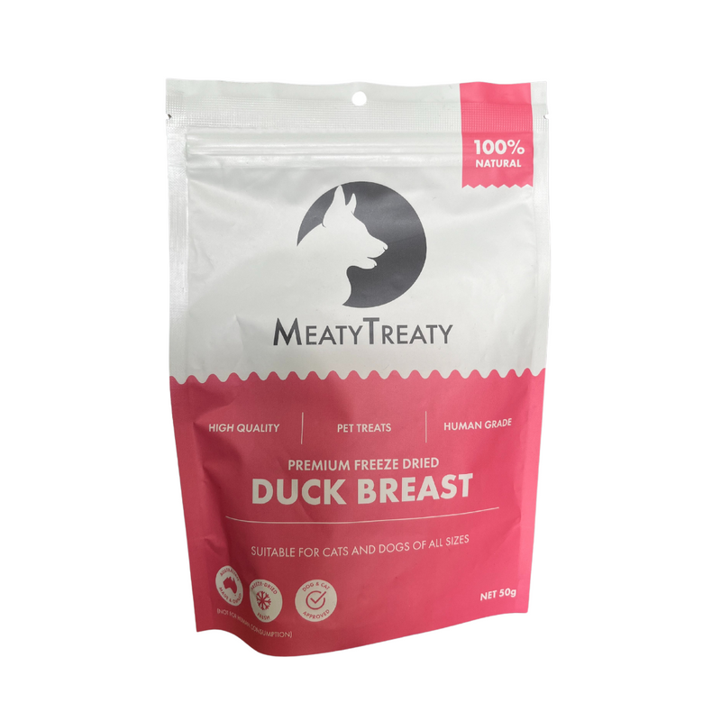 Meaty Treaty Freeze Dried Duck Breast Cat & Dog Treats