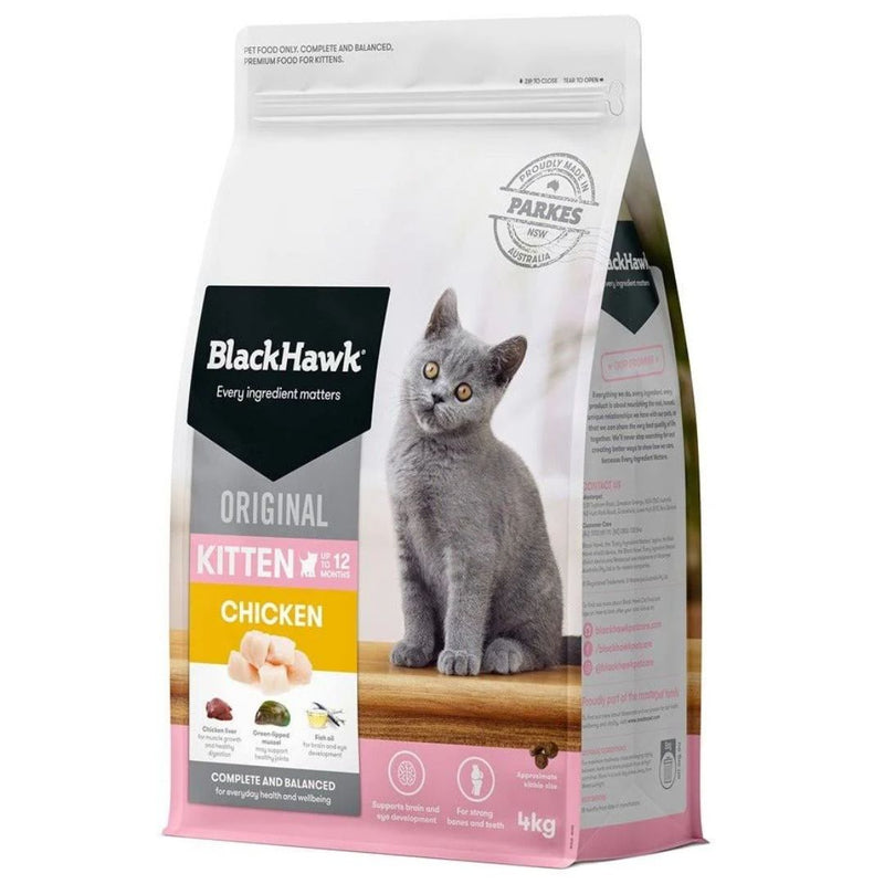 Black Hawk original Kitten Dry Cat Food Chicken - 4kg | PeekAPaw Pet Supplies