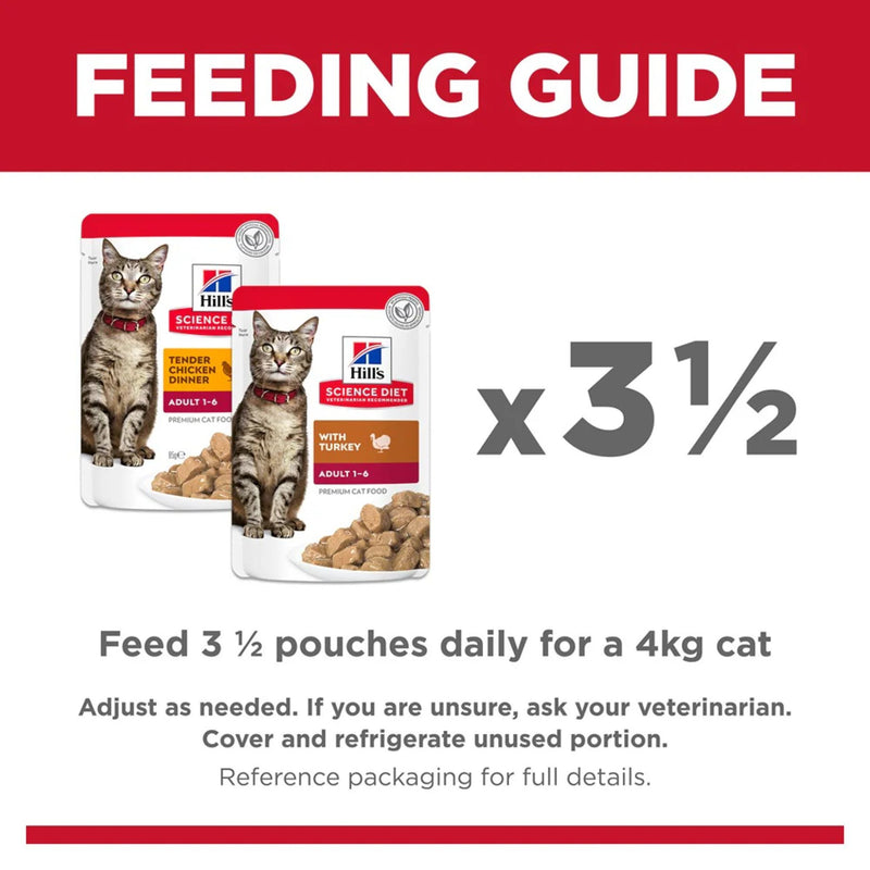 Hill's Science Diet Cat Food in Pouches Adult Multipack Chicken and Turkey