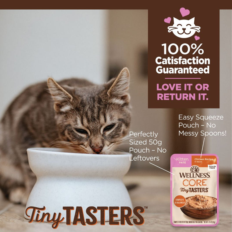 Wellness Core Wet Cat Food Tiny Tasters Kitten Chicken Pate