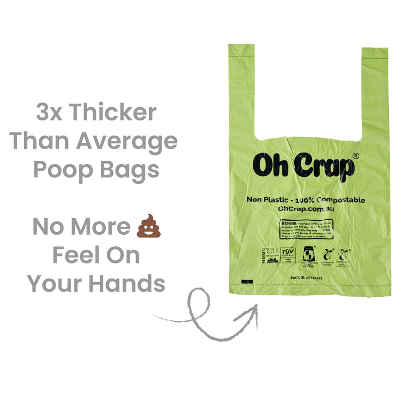 Oh Crap Compostable Dog Poop Bags with Handles