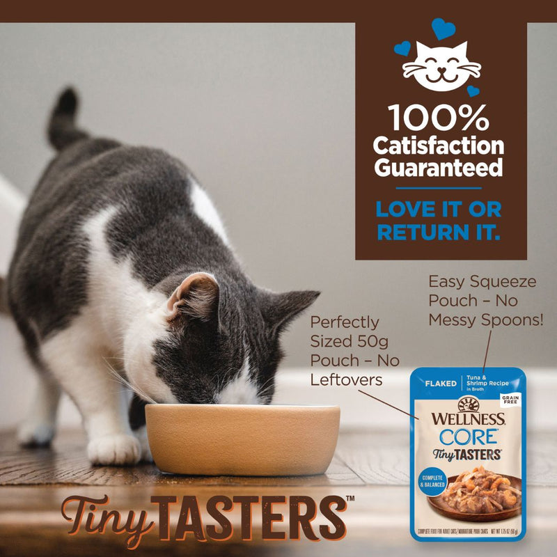 Wellness Core Wet Cat Food Tiny Tasters Flaked Tuna & Shrimp