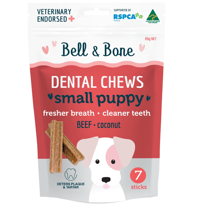 Bell and Bone Puppy Dental Chews - Beef and Coconut