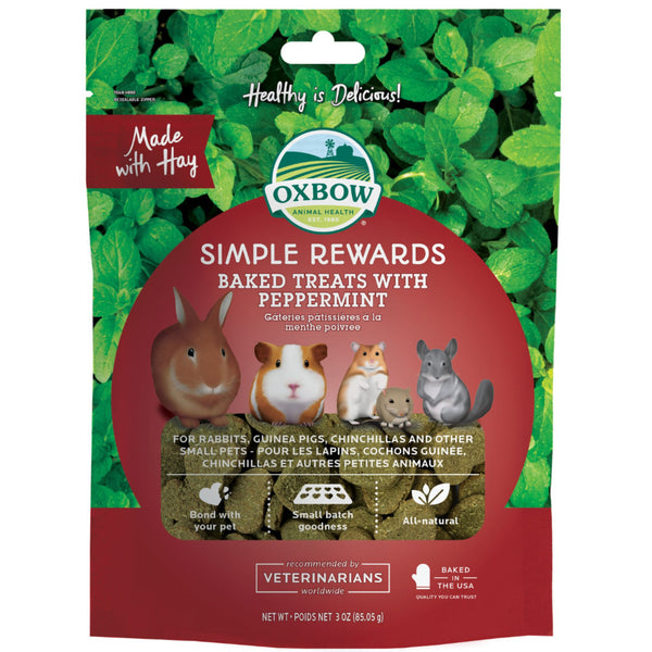 Oxbow Simple Rewards Baked Small Animal Treats With Peppermint