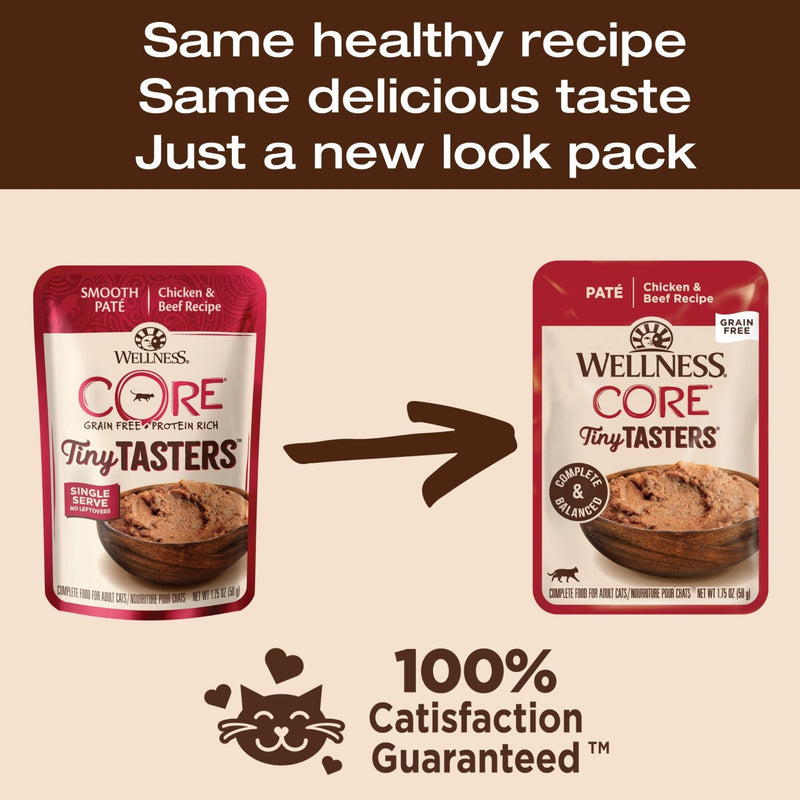 Wellness Core Wet Cat Food Tiny Tasters Chicken & Beef Pate