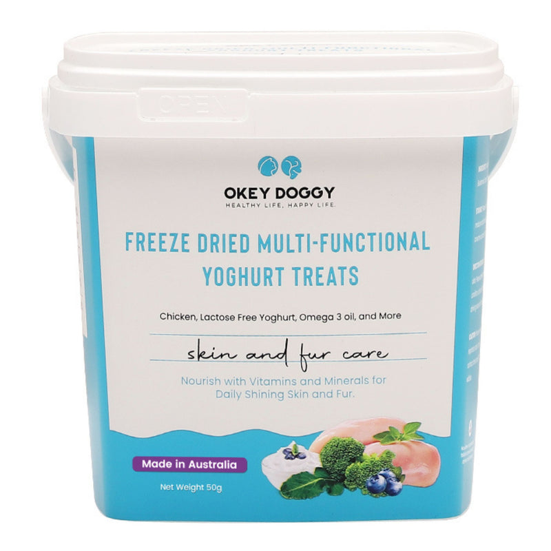 Okey Doggy Freeze Dried Multi-Functional Yoghurt Treats for Dogs & Cats Skin and Fur Care