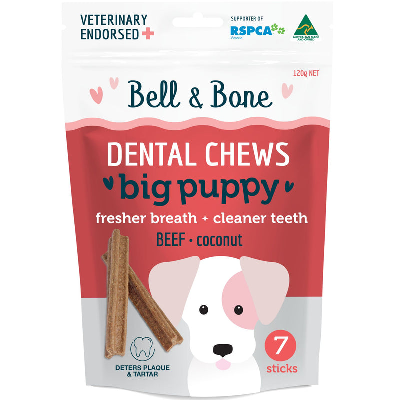 Bell and Bone Puppy Dental Chews - Beef and Coconut