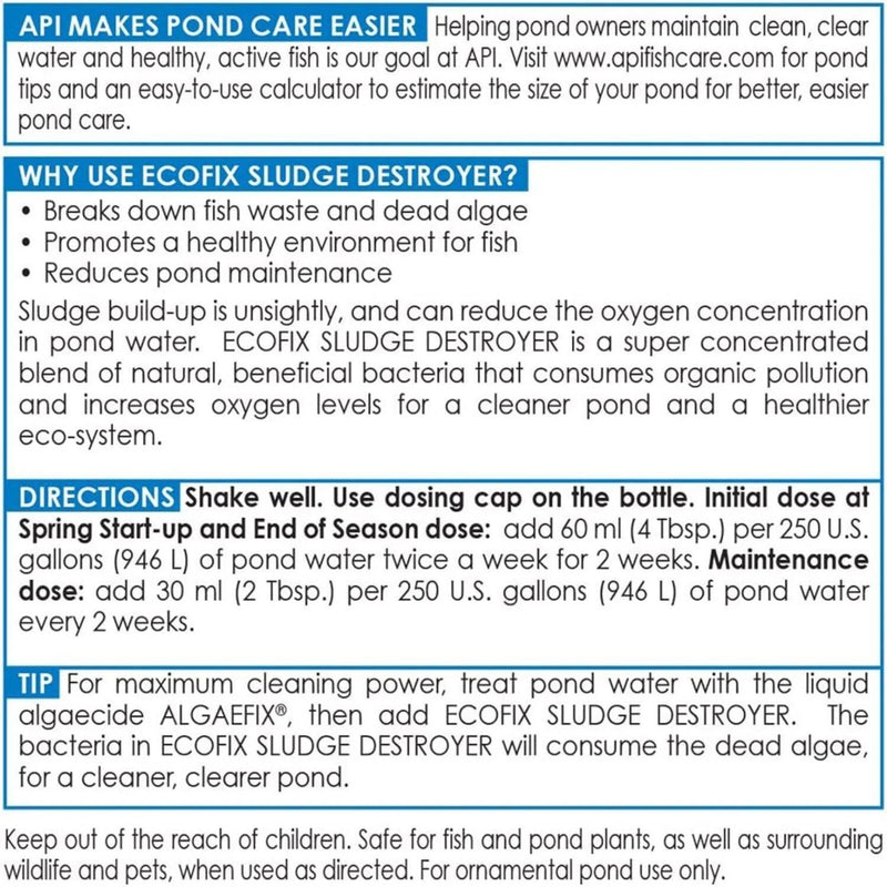 API Pond Ecofix Sludge Destroyer Bacterial Cleaner