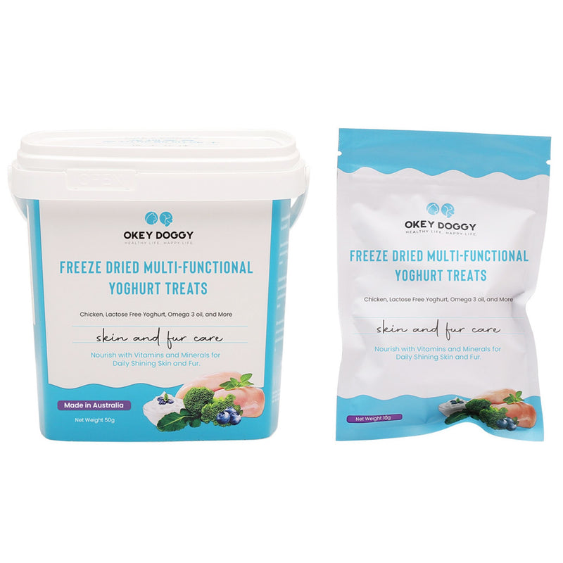 Okey Doggy Freeze Dried Multi-Functional Yoghurt Treats for Dogs & Cats Skin and Fur Care