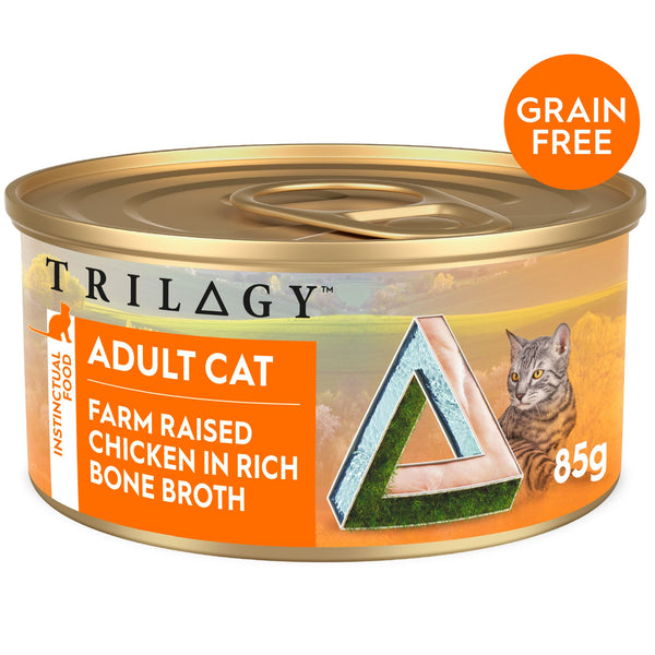 Trilogy Wet Adult Cat Food Farm Raised Chicken in Rich Bone Broth