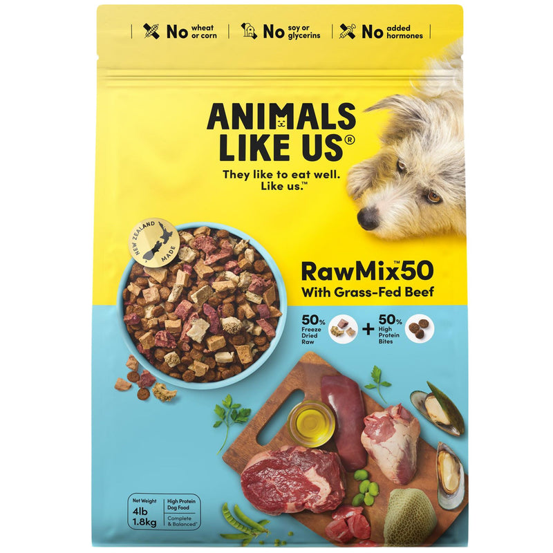 Animals Like Us Dog Food RawMix50 with Grass-Fed Beef