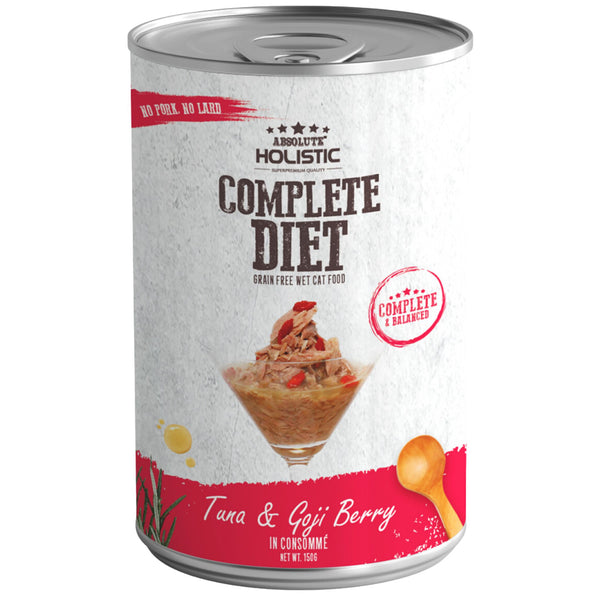 Absolute Holistic Complete Diet Wet Cat Food Tuna Goji Berry