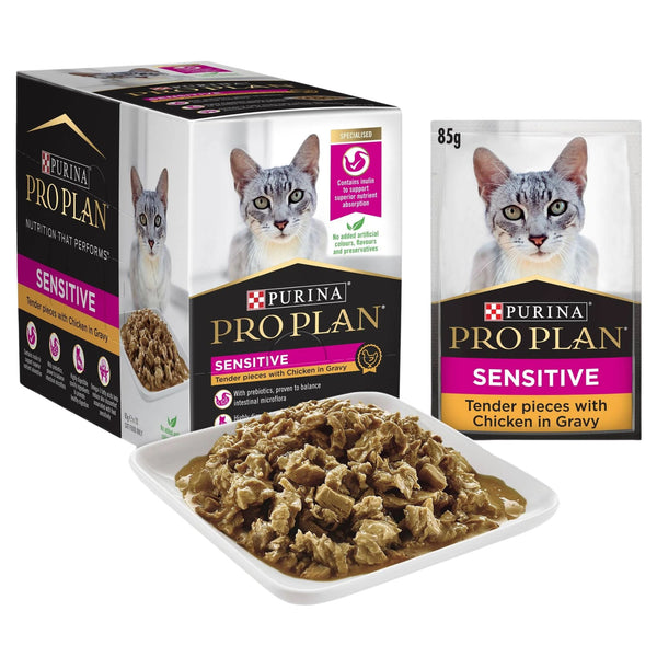 PRO PLAN Adult Sensitive Chicken in Gravy Wet Cat Food