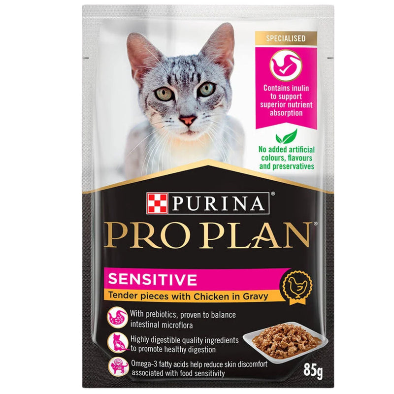 PRO PLAN Adult Sensitive Chicken in Gravy Wet Cat Food