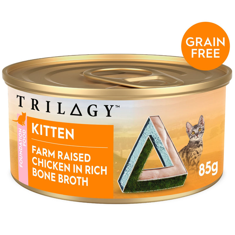 Trilogy Wet Kitten Cat Food Farm Raised Chicken in Rich Bone Broth