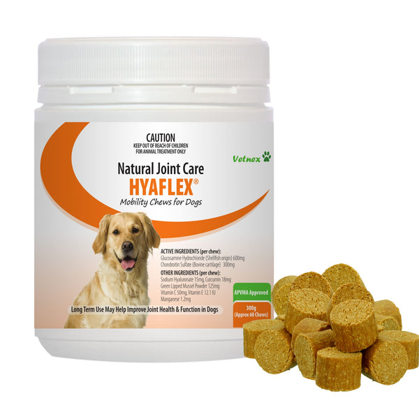 Vetnex Hyaflex Mobility Natural Joint Care Chews for Dogs