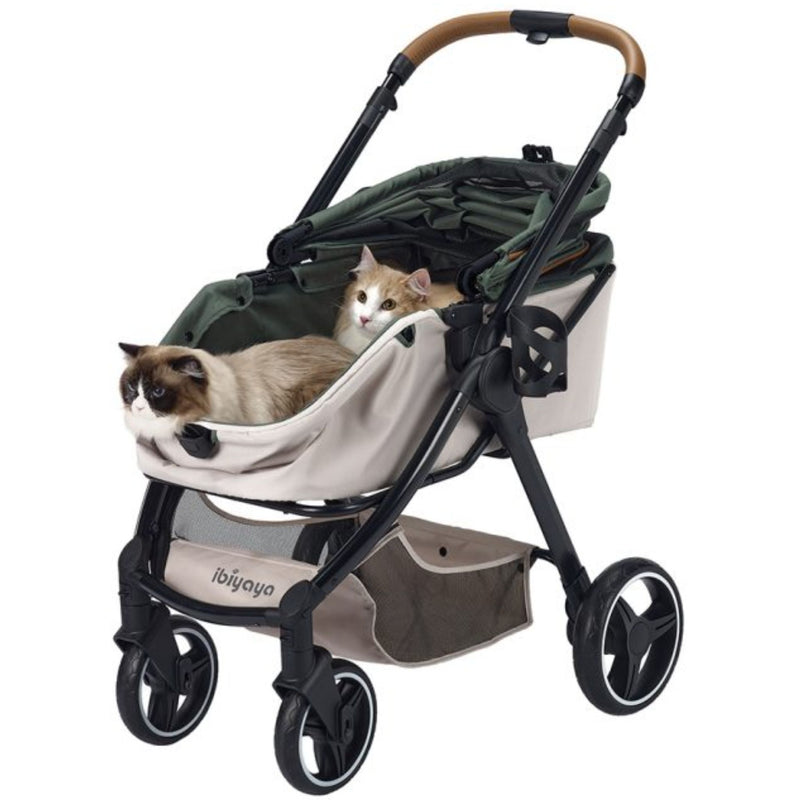 Ibiyaya Luxury Retro Style Foldable Pet Stroller 30kg