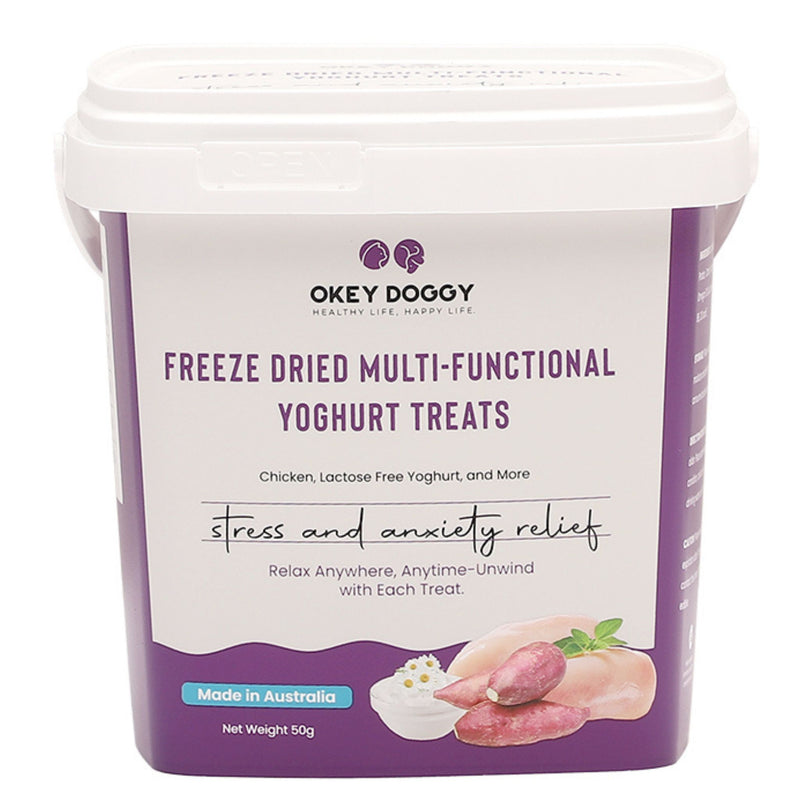 Okey Doggy Freeze Dried Multi-Functional Yoghurt Treats for Dogs & Cats Stress and Anxiety Relief