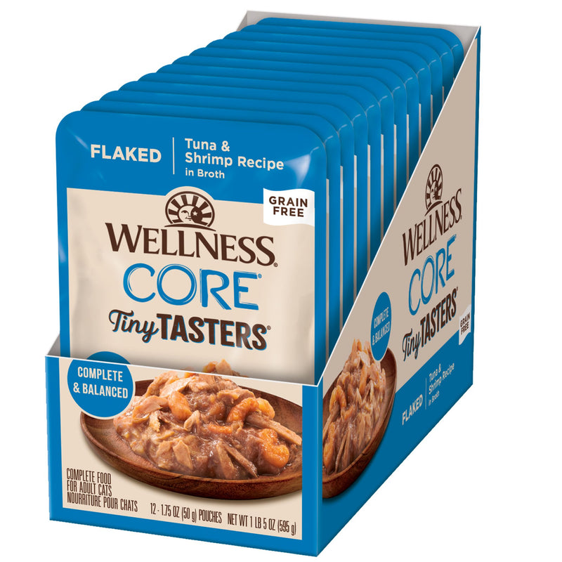 Wellness Core Wet Cat Food Tiny Tasters Flaked Tuna & Shrimp