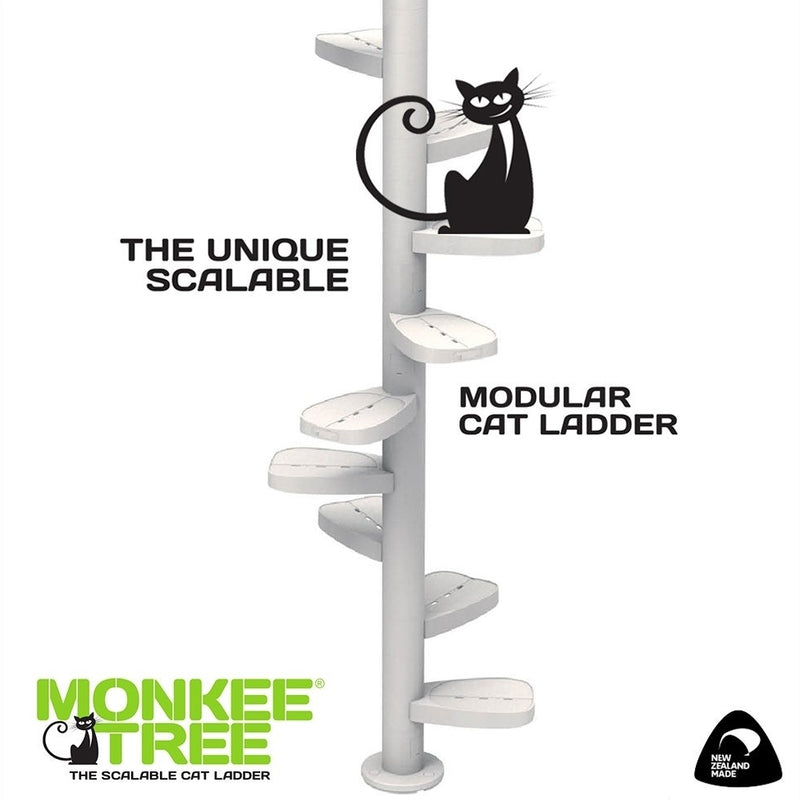 Monkee Tree - The Scalable Cat Climbing Ladder - 12 Trunk Starter Pack - Grey | PeekAPaw Pet Supplies