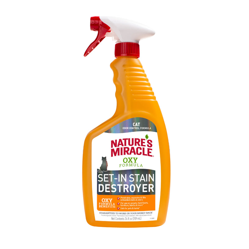 Nature's Miracle Cat Set In Stain Odor Destroyer Oxy Formula - 709ml | PeekAPaw Pet Supplies