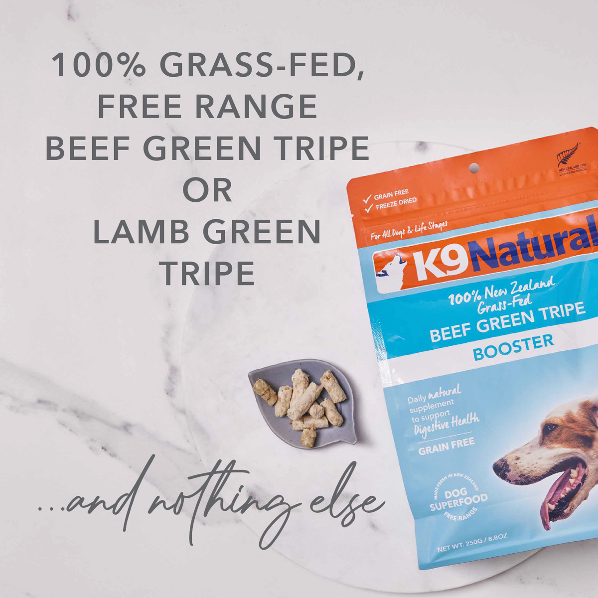 K9 Natural Beef Green Tripe Freeze Dried Dog Booster