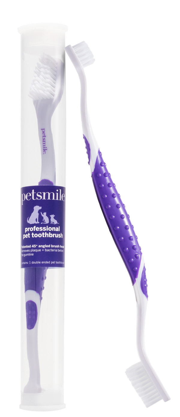 Petsmile Professional Pet Toothbrush - Patented 45° Dual-Ended Brush Head - Default Title | PeekAPaw Pet Supplies