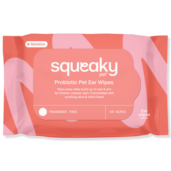 Squeaky Pet Sensitive Probiotic Pet Ear Wipes - Fragrance Free