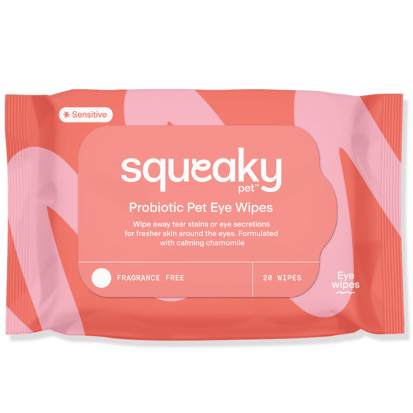 Squeaky Pet Sensitive Probiotic Pet Eye Wipes - Fragrance Free