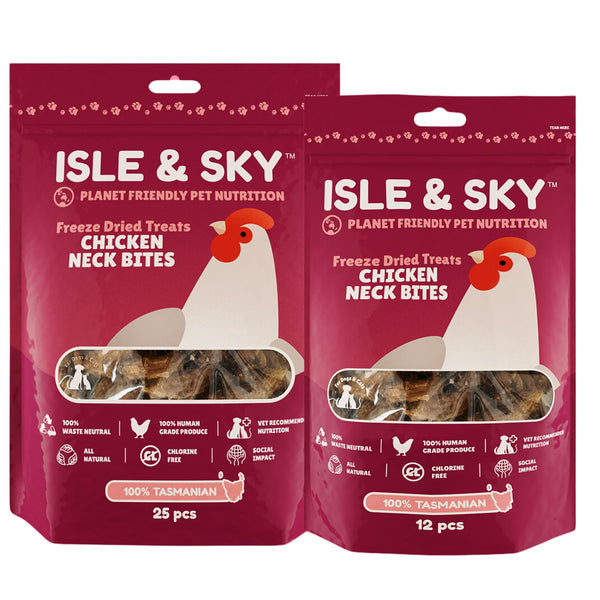 Isle and Sky Freeze Dried Pet Treats Chicken Neck Bites