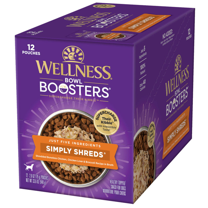 Wellness Core Wet Dog Food Simply Shreds Shredded Boneless Chicken, Chicken Liver & Broccoli