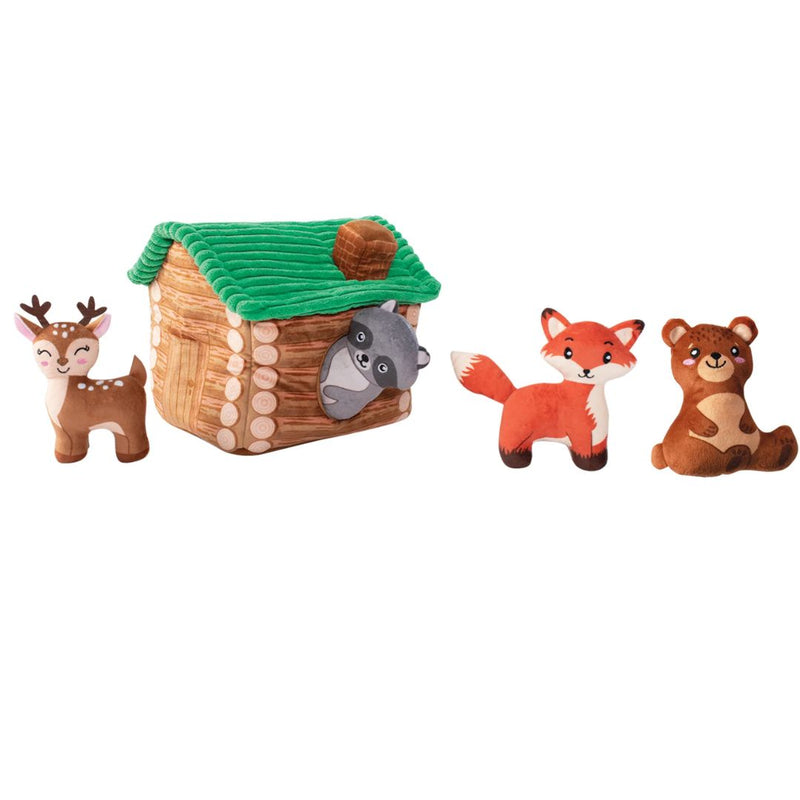 Fringe Studio Plush Burrow Interactive Dog Toy - On Cabin Time | PeekAPaw Pet Supplies