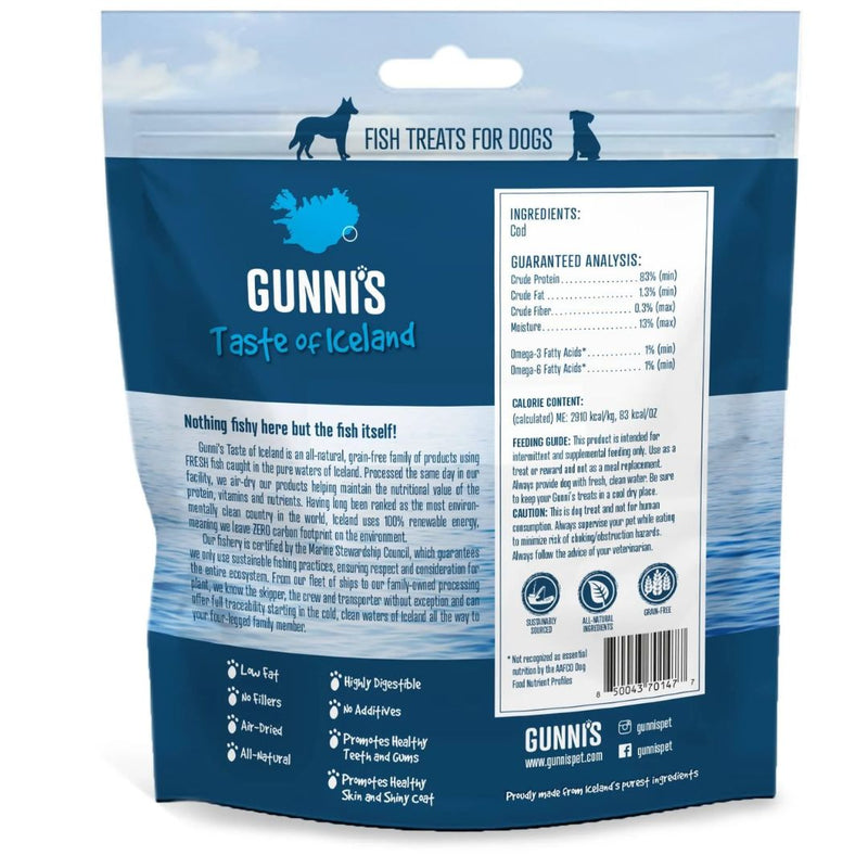 Gunni's Taste of Iceland Dog Treats Cod Wafers - 141g | PeekAPaw Pet Supplies