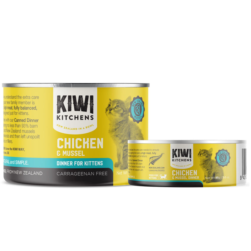 Kiwi Kitchens Canned Kitten Food Chicken & Mussel Dinner