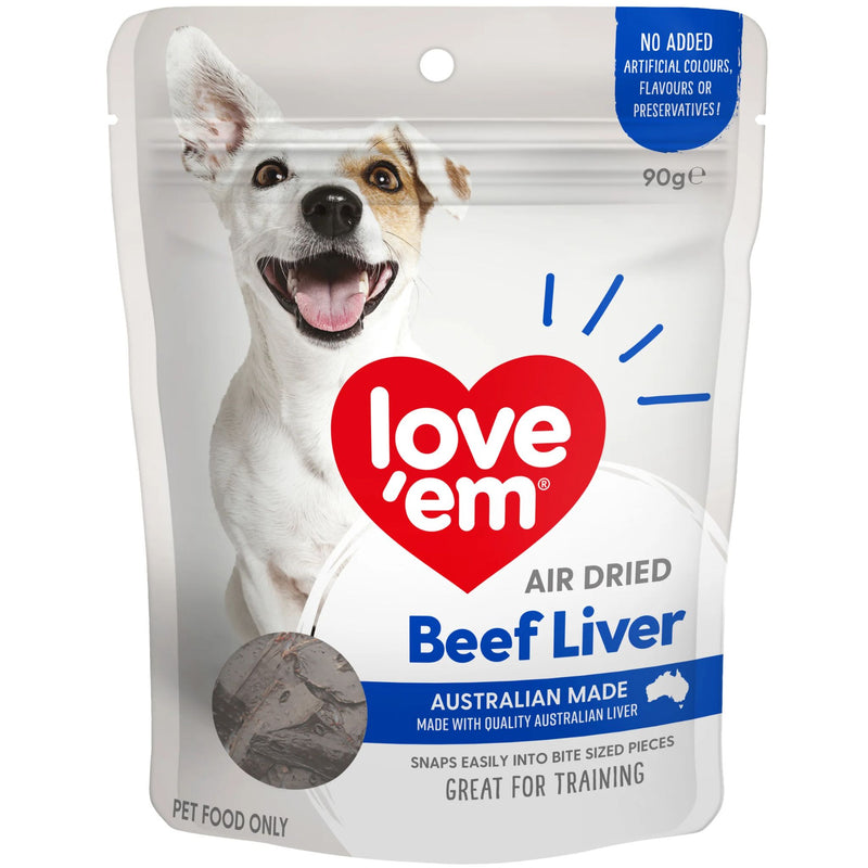 Love'em Air Dried Beef Liver Dog Treats