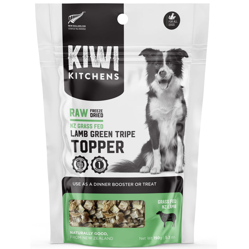 Kiwi Kitchens Raw Freeze Dried Dog Treat Lamb Green Tripe Topper