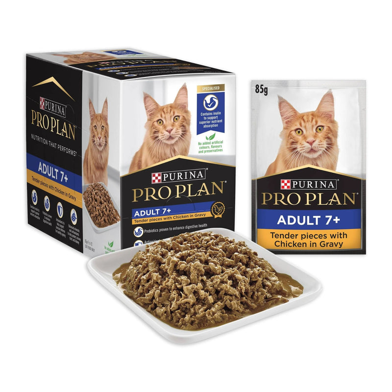 PRO PLAN Adult 7+ Chicken in Gravy Wet Cat Food