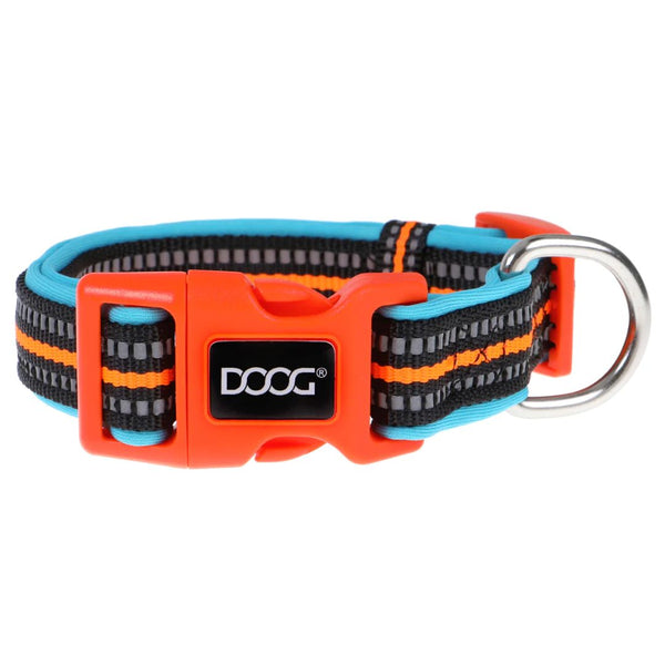 Doog Neoprene Dog Collar - (Neon High Vis) Beethoven - Small | PeekAPaw Pet Supplies